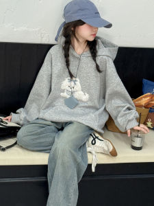 Korean Style Long Sleeve Hoodie for Girls Autumn Wear Comfortable Ultra Cute Childrens Clothing Polyester Cotton Blend Hoodie