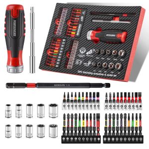 Bộ Tua Vít Geinxurn 53/62 Món Đầu Vặn Bằng Thép S2 Siêu Bền Kèm Hộp Đựng Bằng Xốp EVA Đa Năng Có Đầu Từ Tính