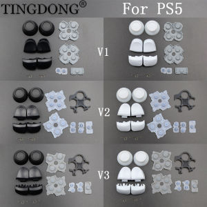 For PS5 V1 V2 V3 Controller L1 R1 L2 R2 Trigger Buttons Analog Stick Conductive Rubber Button Repair Parts