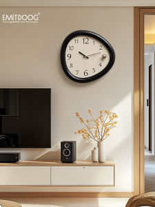 EMITDOOG Vintage Style Wall Clock No Drilling Required Living Room High-End Feel New 2025 Creative Hanging Clock Design