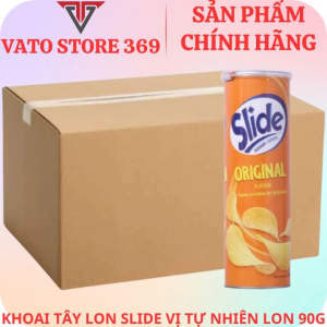 Bánh lát khoai tây SLIDE vị nguyên bản lon 90g