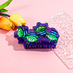 Disney Three-Eyed Monster Hair Clip Deep Purple Color Attract Attention Secure Hair No Slip Daily Practical Shark Clip Hair Grip