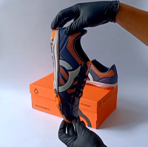 Sepatu Futsal Ortus Eight Jogosala Rampage V2 Warna Navy Orange Crusher BBS Olahraga BISA COD