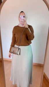 INNARA PRIMULA  BLOUSE / BLOUSE WANITA KOREAN LOOK / ATASAN RAJUT WANITA LENGAN KANCING