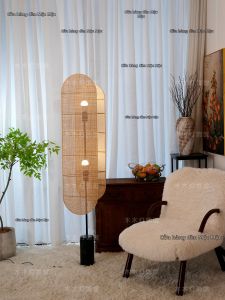 MUMUDENGSHIGUAN | Japanese Wabi-Sabi Style Retro Zen Rattan Floor Lamp