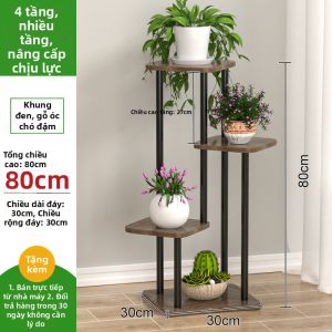 Kệ Đựng Cây Đa Tầng Bằng Gỗ Cụt Thật