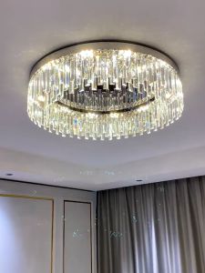 (Satu tahun jaminan)Lampu Langit-langit Kamar Tidur Kristal LED Modern Lampu Ruang Tamu Lampu Pelapis 12