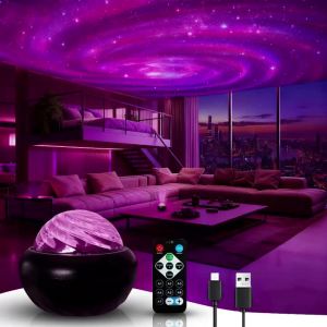 Galaxy Starry Sky LED Projector USB Nightlight Bedroom Party Christmas Wedding Atmosphere Decorative Lights.