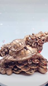 JASONGO123 Feng Shui Dragon Turtle Statue Resin Home Decoration Attract Wealth Good Luck Figurine