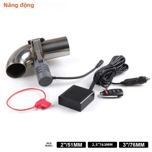 Bộ Van Xả Khí Điện Với Điều Khiển Từ Xa Không Dây 2/2.5/3 Inch Bằng Thép Không Gỉ Bộ Van Ống Hiệu Suất Ô Tô