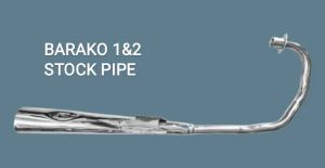 Kawasaki Barako 1 & 2 - StockPipe - Stainless - Muffler - (Double Tube Elbow)