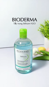 [BIODERMA]Nước tẩy trang dịu nhẹ sạch sâu cho da dầu mụn Bioderma Laboratoire Dermatologique xanh Sébium H2O
