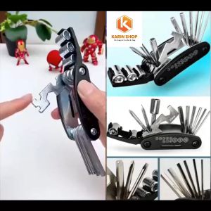 Bộ dụng cụ sửa xe đạp 16 trong 1 nhỏ gọn mang theo tiện lợi - Vượt qua mọi thử thách trong chuyến đi dài