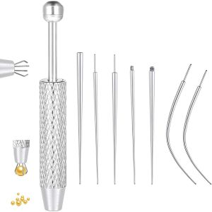 5/6/8PCS Titanium Insertion Pin Taper for Threadless Jewelry Nostril Piercing Taper Push in Earrings Body Piercings Tool
