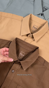 POLICE Kemeja Polos Cotton Regular Fit Pria