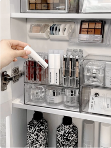 Bathroom Cabinet Storage Box Organizer Drawer Bathroom Interior Shelf Cosmetic Rack Layered Partitioning Genius