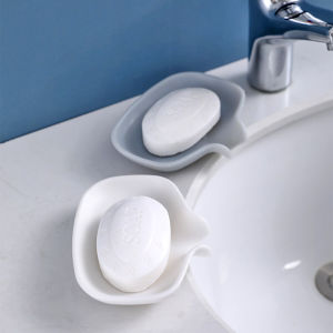 ZEO Silicone Soap Dish Soap Holder Soap Tray Non-slip and Flexible for Bathroom