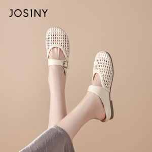 Josiny | Lace-Up Cutout Summer Flat Sandals
