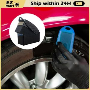 Car Wheel Polishing Waxing Sponge Brush Car Care Wheel Wash Brush Foam Polishing Sponge Car Wash Curved Applicator Pad Tire Cleaning Brush