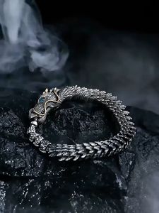 Dragon Bracelet Gelang Kepala Naga Premium Untuk Pria Atas Retro
