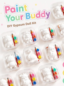 DIY Fluid Bearbrick Mini Bear Paint Handmade Kids Toys Education Art Material Liquid Keychain Party Gift