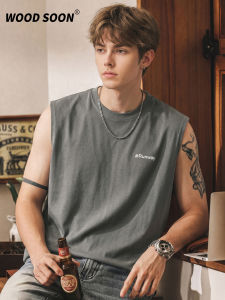 Wood soon | Trendy American Style Sporty Retro Letter Simple Loose Breathable Vest