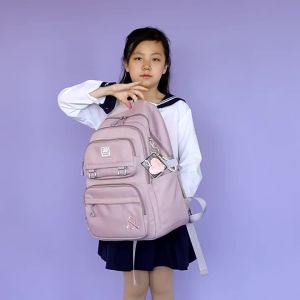 Penghantaran dari China [2025] Perdagangan Luar Negeri Beg Kembara Berkapasiti Besar Mudah untuk Kanak-kanak Perempuan Beg Sekolah Kasual Ringan untuk Pelajar Sekolah Menengah Beg Sekolah Serbaguna 3.5