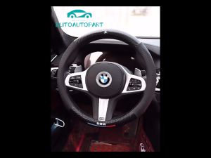 For Nissan 3D Embossed Leather Carbon Fiber Steering Wheel Cover Enhances The Texture Of The Original Car Navara Terra Urvan Almera