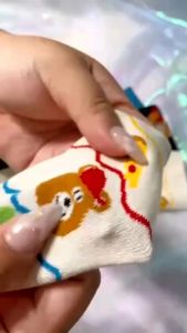 ถุงเท้าแฟนซี circus and bear collection ขนาดฟรีไซส์ ไม่มีส้น สำหรับทุกวัย (SOCK159)