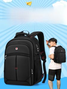 Backpack Mens Backpack Mens Grades 4-6 Schoolbag High School Junior High School Student Primary School Spine Protection Burden Reduction Large Capacity