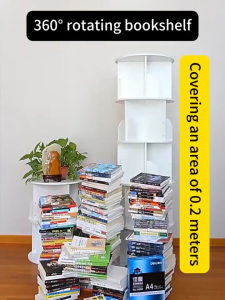 3/6layer Rotating Book Shelf Organizer Childrens Picture Book Stand Book Shelf For Family Book Shelf