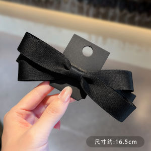 Elegant Large Butterfly Knot Hair Clip Spring Loaded Back of Head Barrette Stylish Hair Accessories Simple Style Commute Use