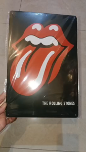 The Rolling Stones Wall and Shelf Decoration Vintage Style Metal Plate 30 x 20cm
