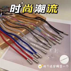 DIY Colorful Diamond round Head Hoodie Sport Pants Waist Rope Bling Bling Flash Diamond Chain Rope Sewing DIY Accessories