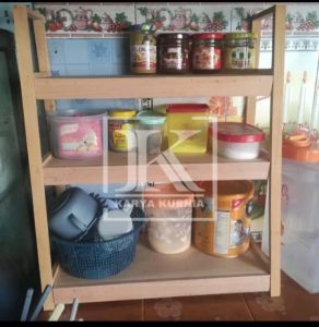 Rak Bumbu 3 Tingkat Rak Penyimpanan 3 Tingkat Serbaguna