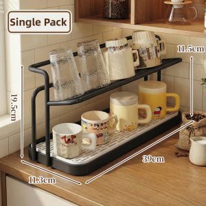 MINGZHIYIFAN | Double Layer Organizer Shelf