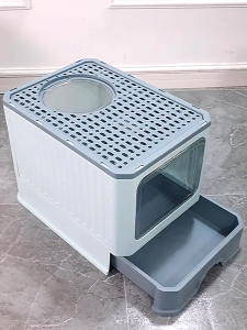 Pet Paradise Super Large Space Fully Enclosed Odor-Proof Cat Litter Box with Free Cat Litter Scoop Sand Drain Plate and Deodorant Bag