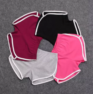Pure Color Casual Fashion Edging Shorts Solid Color Casual Fashion Sports Shorts
