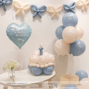 SHIERAI | Birthday Atmosphere Blue Cake Balloon Decoration