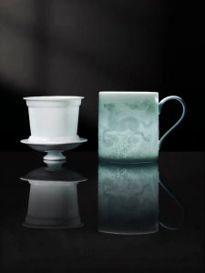 JINGDEZHEN | Shadow Celadon Ceramic Tea Cup