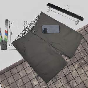 Celana Pendek Pria Chinos Bahan Melar Warna Hitam Abu Putih Mocca Cream Celana Pria Chino Pendek