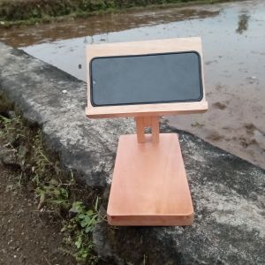 Holder Hp Penyanga Hp Standing Frame Kayu Holder Tablet Penyanga Tablet