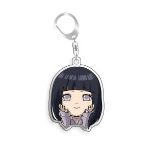 Bandai | For Naruto Uzumaki Naruto Gaara Hyuga Neji Zetsu Hyuga Hinata Acrylic Selfmade Cartoon Anime Keychain Pendant Toy Gift 5cm