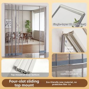 Air Conditioning Windproof Partition Commercial Transparent PVC Magnetic Door Curtain