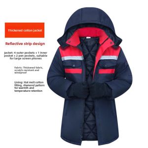 Mens Winter Thick Cotton Coat Windproof Warm Wear-resistant Detachable