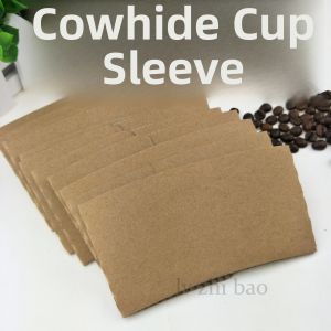 Disposable Paper Cup Sleeve for Coffee And Milk Tea Heat Resistant And Anti-Scalding Suitable for Everyone 100 Sets