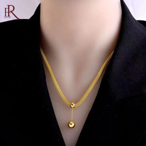 Frascati Classic Simple Ball Pendant Titanium Steel Short Necklace For Woman Korean Fashion Jewelry Girls Accessories Clavicle Chain