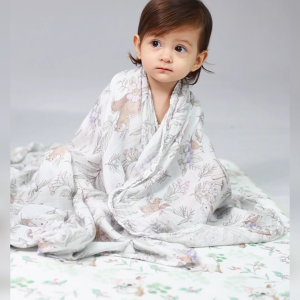 Einmilk Premium Bamboo Cotton Swaddle Blanket for 0-6 Months | Soft Bamboo & Cotton Stroller Wrap | Hypoallergenic & Safe Nursing Cover