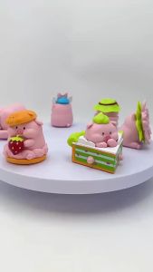 Mô Hình Heo Con Ngủ Bánh Matcha Hoa Anh Đào siêu dễ thương 2024 dùng để trang trí sưu tầm làm quà tặng