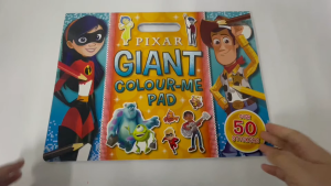 Disney Pixar Giant Fun Colouring Pad Book With Stickers For Kids